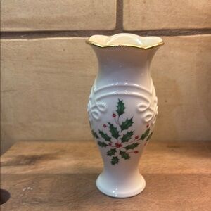 Lenox White and Green Botanical Accent Vase
